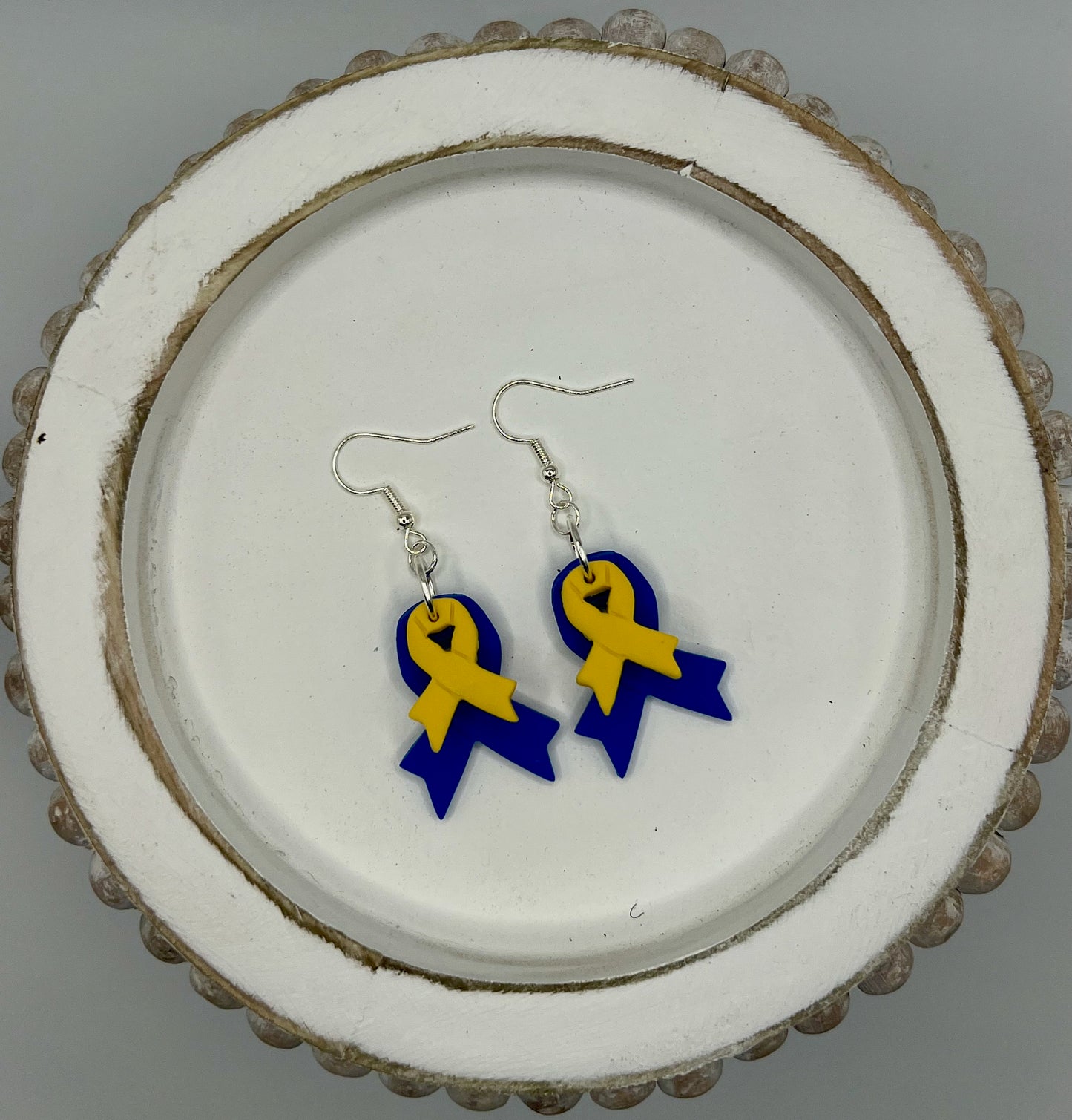 Down Syndrome Awareness Ribbon Earrings