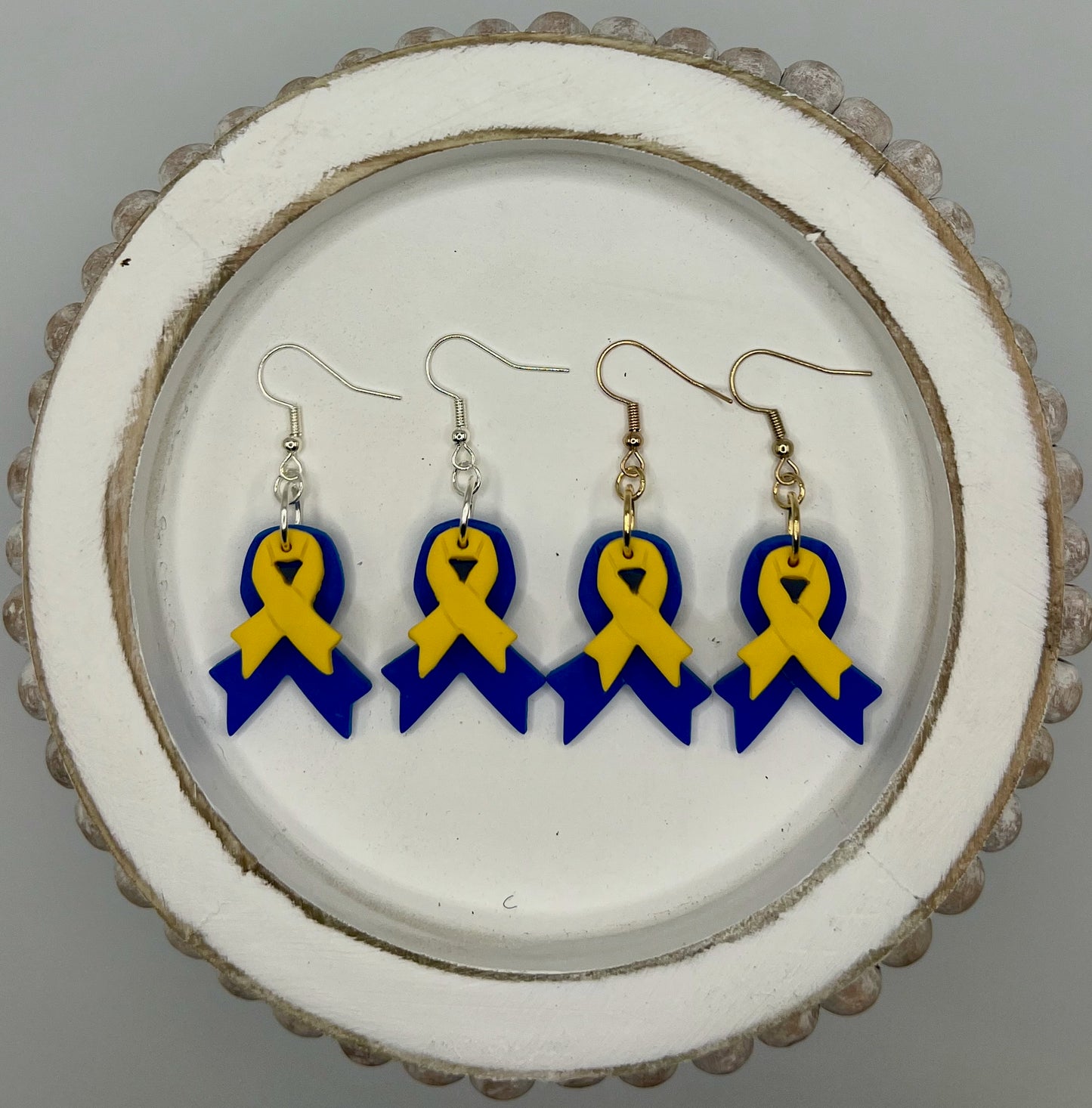 Down Syndrome Awareness Ribbon Earrings