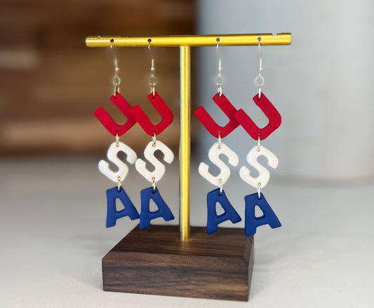 Red, White & Blue USA Earrings